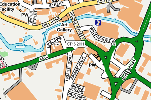 ST16 2HH map - OS OpenMap – Local (Ordnance Survey)