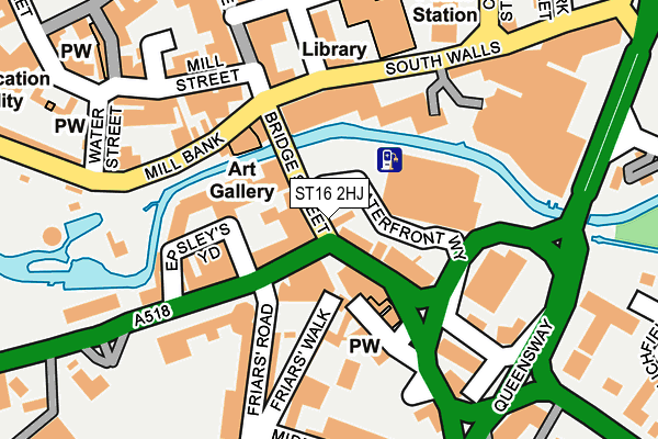 ST16 2HJ map - OS OpenMap – Local (Ordnance Survey)