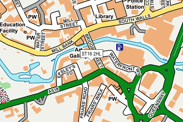 ST16 2HL map - OS OpenMap – Local (Ordnance Survey)