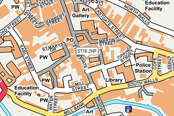 ST16 2HP map - OS OpenMap – Local (Ordnance Survey)