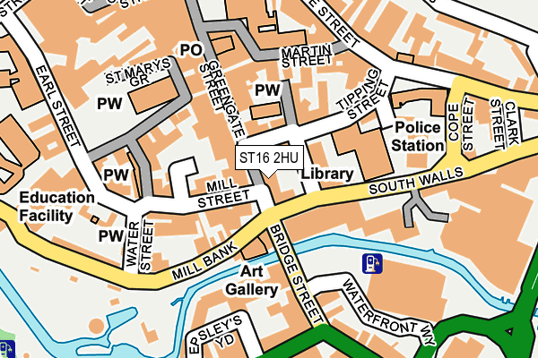 ST16 2HU map - OS OpenMap – Local (Ordnance Survey)