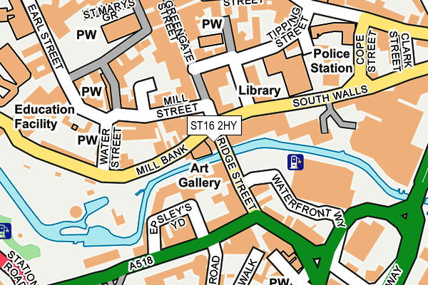 ST16 2HY map - OS OpenMap – Local (Ordnance Survey)