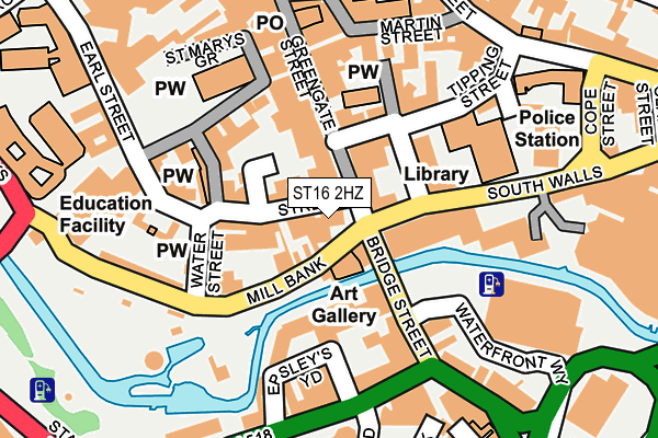 ST16 2HZ map - OS OpenMap – Local (Ordnance Survey)