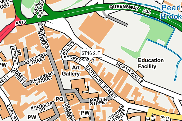 ST16 2JT map - OS OpenMap – Local (Ordnance Survey)