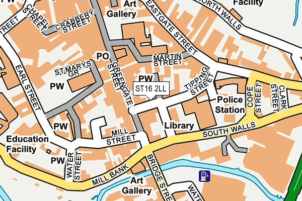 ST16 2LL map - OS OpenMap – Local (Ordnance Survey)