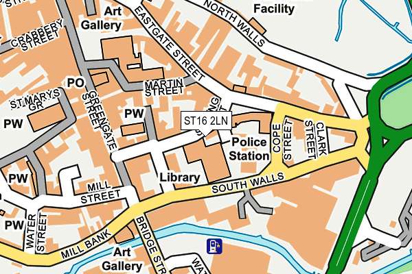 ST16 2LN map - OS OpenMap – Local (Ordnance Survey)