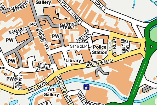 ST16 2LP map - OS OpenMap – Local (Ordnance Survey)