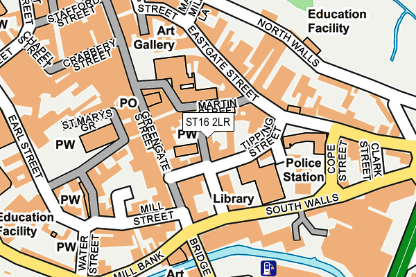 ST16 2LR map - OS OpenMap – Local (Ordnance Survey)