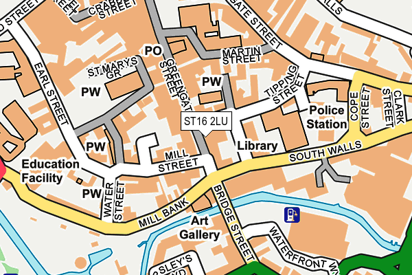 ST16 2LU map - OS OpenMap – Local (Ordnance Survey)