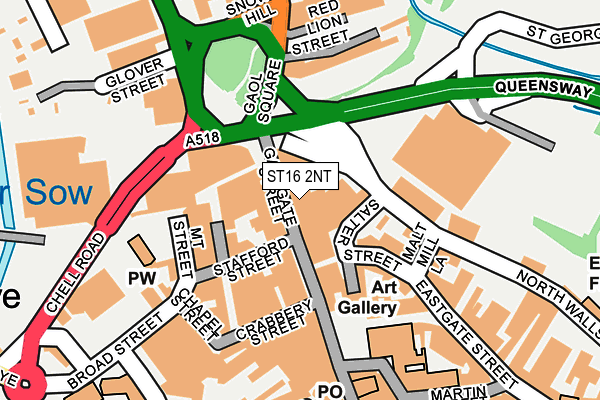 ST16 2NT map - OS OpenMap – Local (Ordnance Survey)