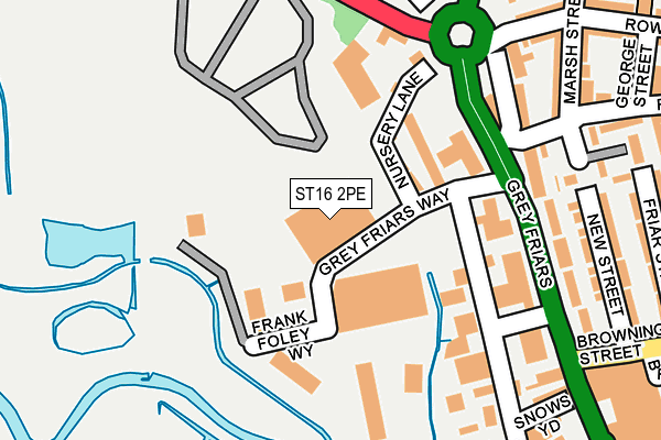 ST16 2PE map - OS OpenMap – Local (Ordnance Survey)