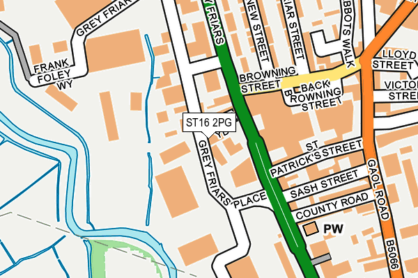 ST16 2PG map - OS OpenMap – Local (Ordnance Survey)