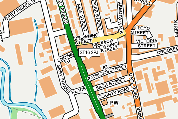 ST16 2PJ map - OS OpenMap – Local (Ordnance Survey)