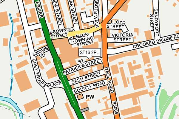 ST16 2PL map - OS OpenMap – Local (Ordnance Survey)