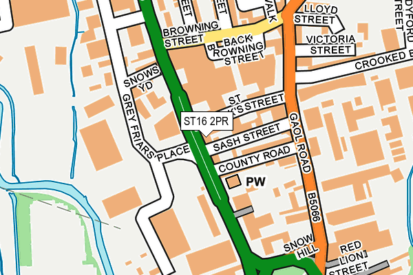 ST16 2PR map - OS OpenMap – Local (Ordnance Survey)
