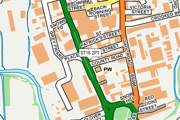 ST16 2PT map - OS OpenMap – Local (Ordnance Survey)