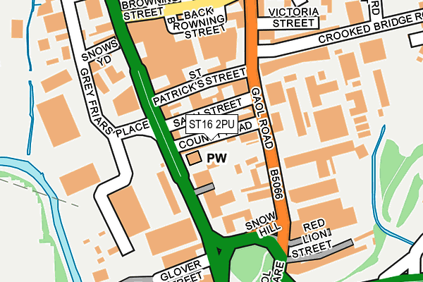ST16 2PU map - OS OpenMap – Local (Ordnance Survey)