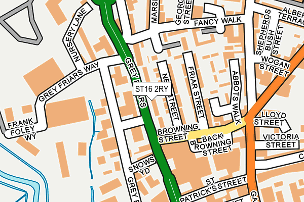 ST16 2RY map - OS OpenMap – Local (Ordnance Survey)