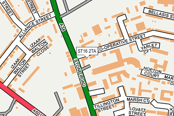 ST16 2TA map - OS OpenMap – Local (Ordnance Survey)
