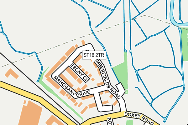 ST16 2TR map - OS OpenMap – Local (Ordnance Survey)