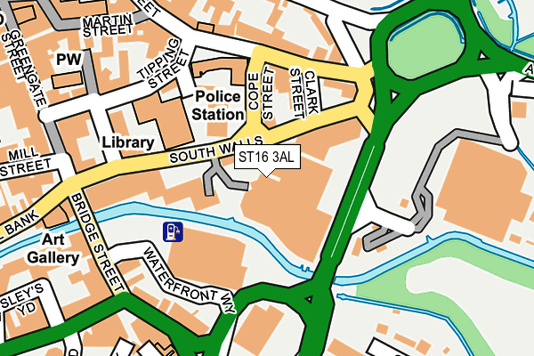 ST16 3AL map - OS OpenMap – Local (Ordnance Survey)