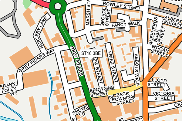 ST16 3BE map - OS OpenMap – Local (Ordnance Survey)