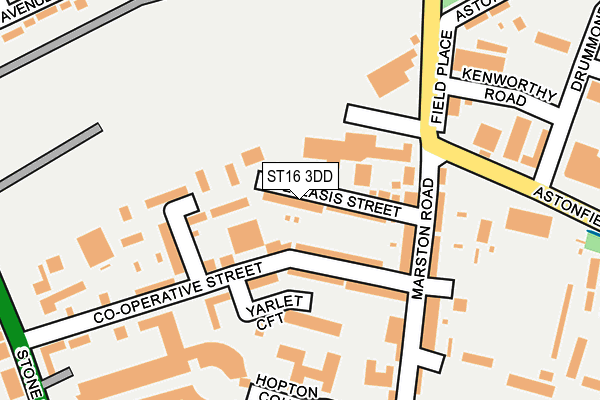 ST16 3DD map - OS OpenMap – Local (Ordnance Survey)