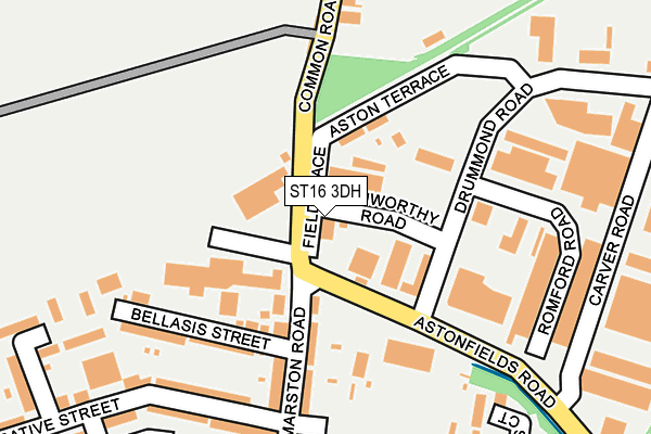 ST16 3DH map - OS OpenMap – Local (Ordnance Survey)