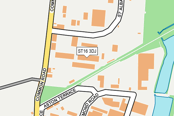 ST16 3DJ map - OS OpenMap – Local (Ordnance Survey)