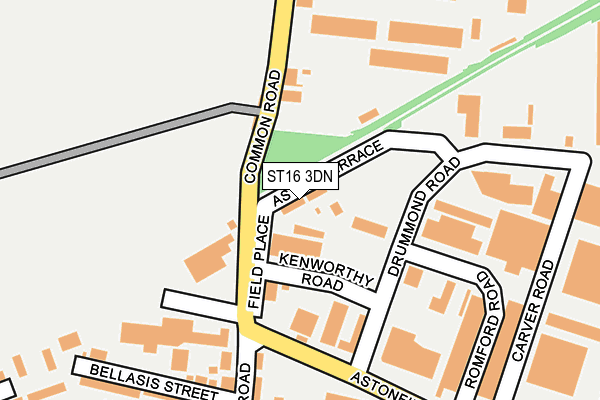ST16 3DN map - OS OpenMap – Local (Ordnance Survey)
