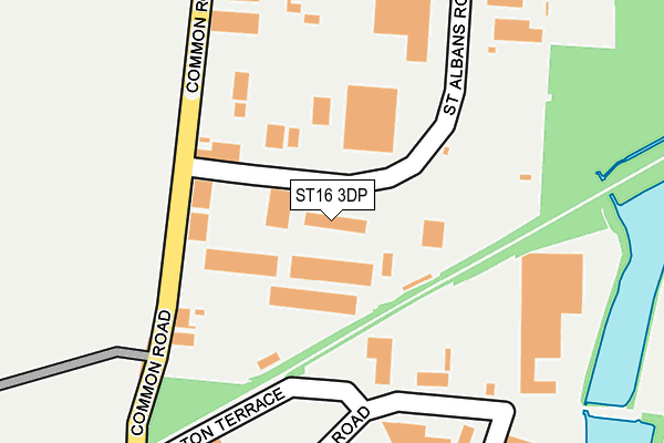 ST16 3DP map - OS OpenMap – Local (Ordnance Survey)
