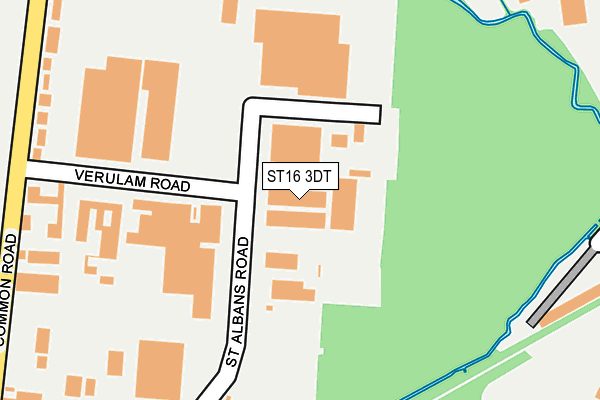 ST16 3DT map - OS OpenMap – Local (Ordnance Survey)
