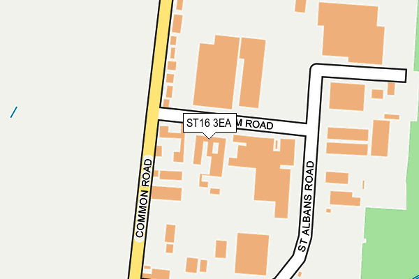 ST16 3EA map - OS OpenMap – Local (Ordnance Survey)