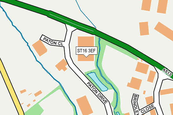 ST16 3EF map - OS OpenMap – Local (Ordnance Survey)