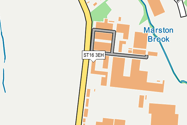 ST16 3EH map - OS OpenMap – Local (Ordnance Survey)