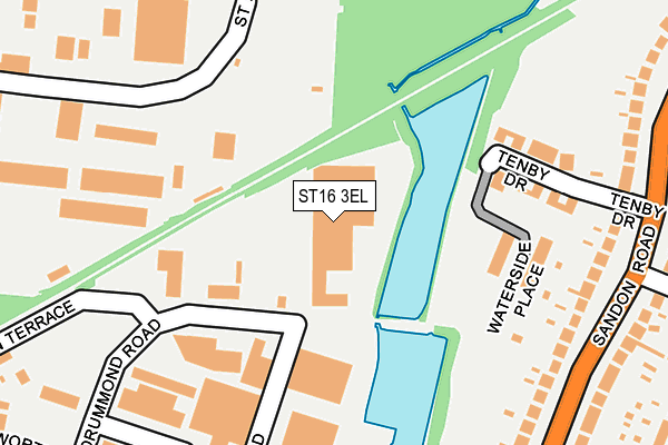 ST16 3EL map - OS OpenMap – Local (Ordnance Survey)