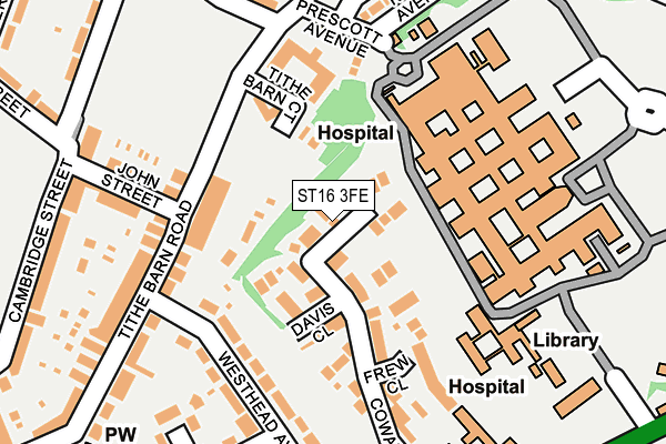 ST16 3FE map - OS OpenMap – Local (Ordnance Survey)