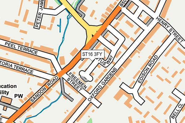 ST16 3FY map - OS OpenMap – Local (Ordnance Survey)