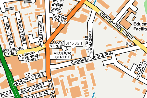 ST16 3GH map - OS OpenMap – Local (Ordnance Survey)