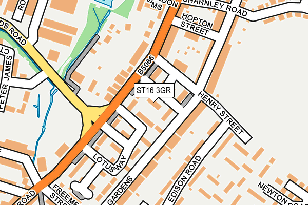 ST16 3GR map - OS OpenMap – Local (Ordnance Survey)