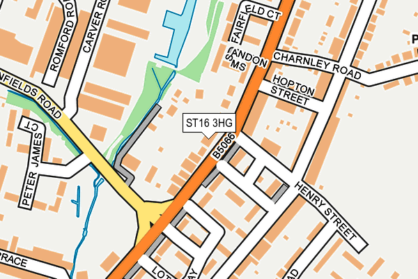 ST16 3HG map - OS OpenMap – Local (Ordnance Survey)