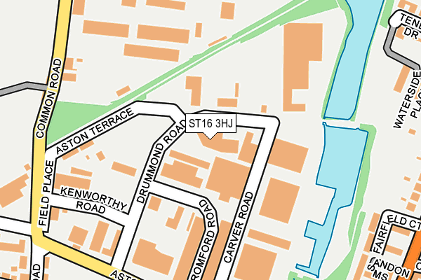 ST16 3HJ map - OS OpenMap – Local (Ordnance Survey)