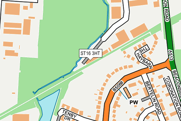 ST16 3HT map - OS OpenMap – Local (Ordnance Survey)