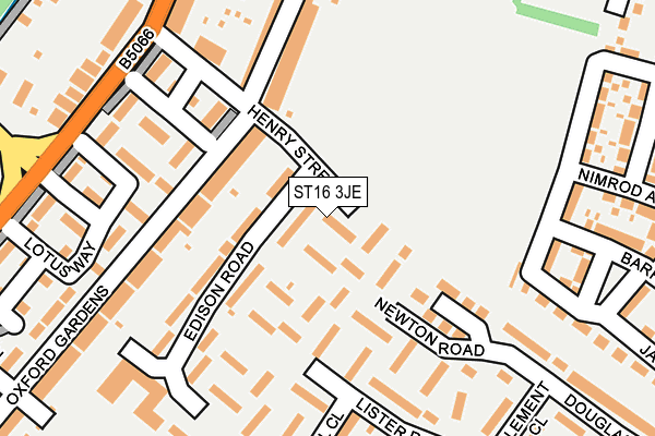 ST16 3JE map - OS OpenMap – Local (Ordnance Survey)