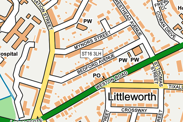 ST16 3LH map - OS OpenMap – Local (Ordnance Survey)