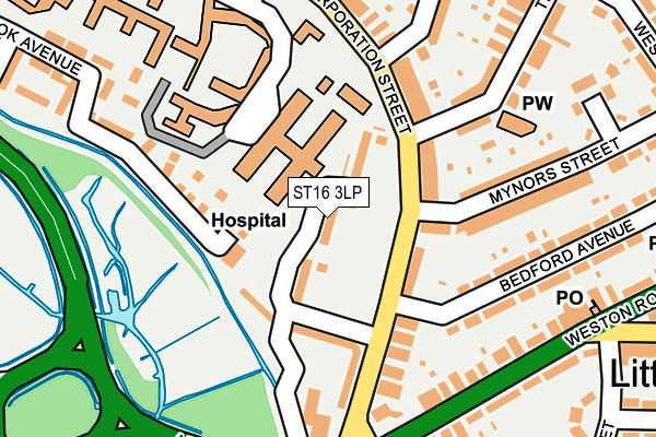 ST16 3LP map - OS OpenMap – Local (Ordnance Survey)