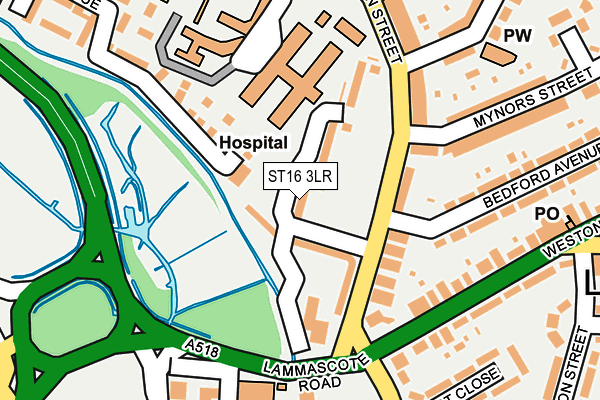 ST16 3LR map - OS OpenMap – Local (Ordnance Survey)