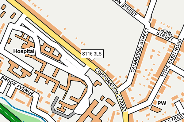 ST16 3LS map - OS OpenMap – Local (Ordnance Survey)