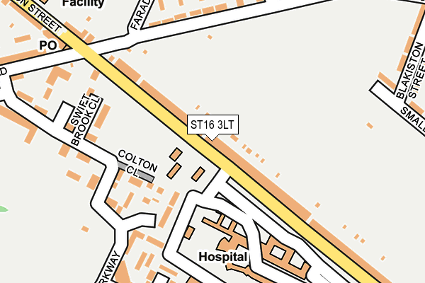 ST16 3LT map - OS OpenMap – Local (Ordnance Survey)