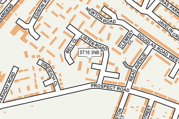 ST16 3NB map - OS OpenMap – Local (Ordnance Survey)